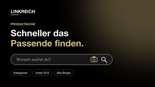 Linkreich Produktsuche: Suchfeld mit Kamera-Symbol – schneller das Passende finden