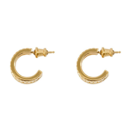 Mini Slot Earring - Ivi - Egg Shell - Or