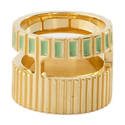 Slot  Ring - Ivi - Green - Or