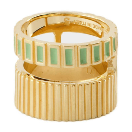 Slot  Ring - Ivi - Green - Or