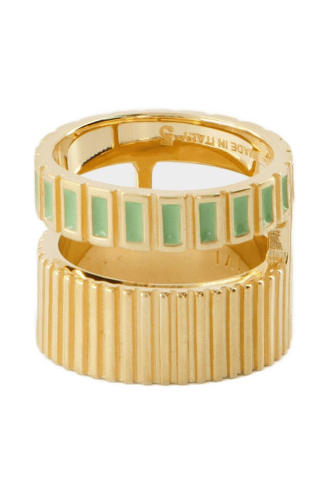 Slot  Ring - Ivi - Green - Or