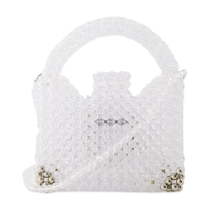 Perlenhandtasche - Germanier - Perlen - Schwarz/Weiß