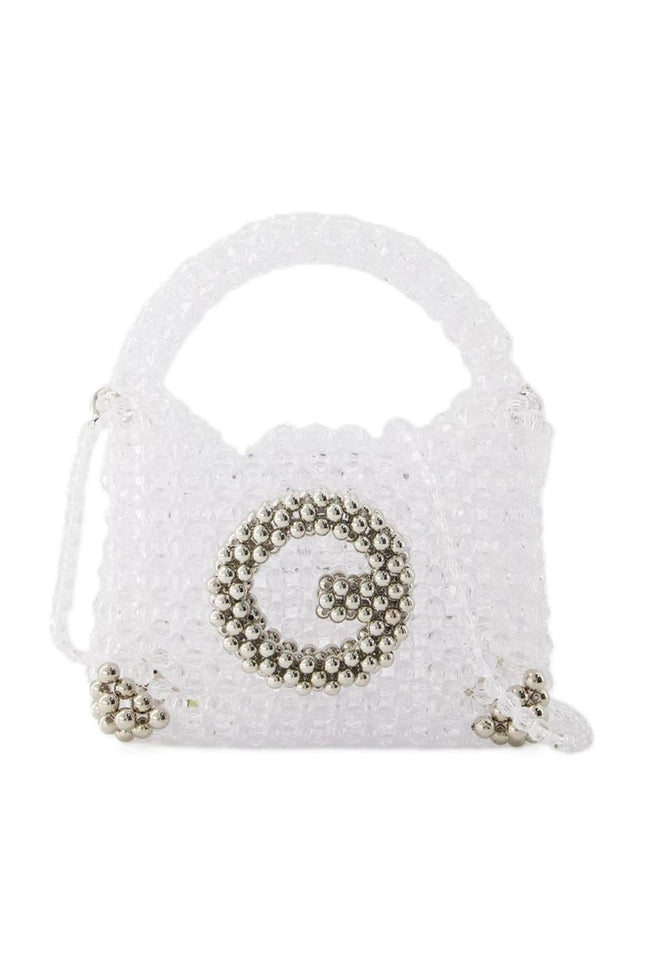 Perlenhandtasche - Germanier - Perlen - Schwarz/Weiß