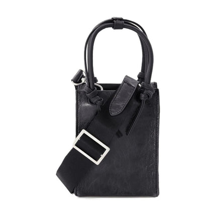 Schultertasche - Ader Error - Leder - Schwarz