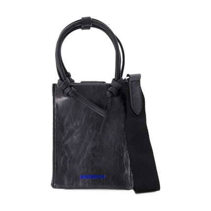 Schultertasche - Ader Error - Leder - Schwarz