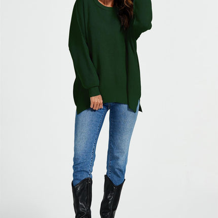 Oversized Jumper Top In Green