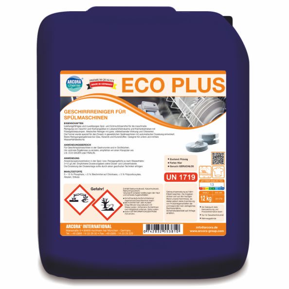 Arcora Eco Plus Geschirrreiniger Für Spühlmaschinen | Packung (12 kg)