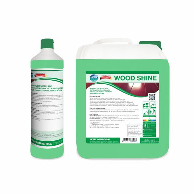 Arcora WOOD SHINE WISCHPFLEGE ZUR UNTERHALTSREINIGUNG VON VERSIEGELTEN HOLZ-, PARKETT- UND LAMINATBÖDEN