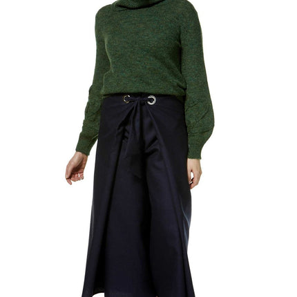 Alpaka Rollkragen Pullover SALOMON – Modischer Crop-Strick mit Applikationen