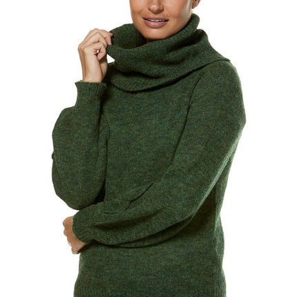 Alpaka Rollkragen Pullover SALOMON – Modischer Crop-Strick mit Applikationen