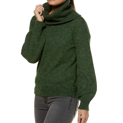 Alpaka Rollkragen Pullover SALOMON – Modischer Crop-Strick mit Applikationen