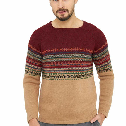 Apu Kuntur - Alpaka Pullover COLORES DE LUNA – Herrenpullover aus 100% Baby Alpaka