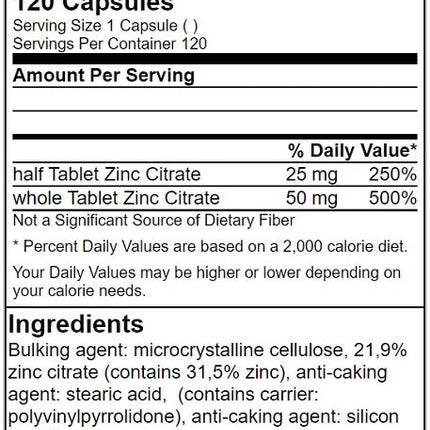 GN Zinc Citrate - 120 Tabl.