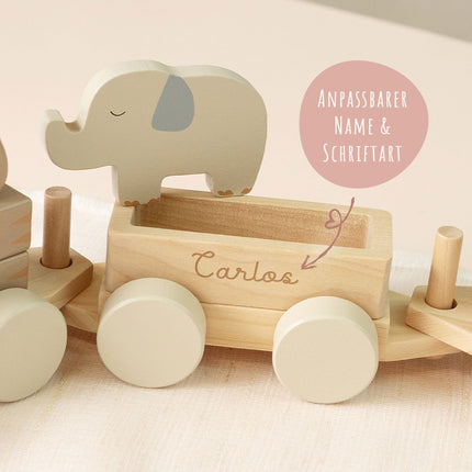 Holzeisenbahn von Jollein - personalisiert mit Name