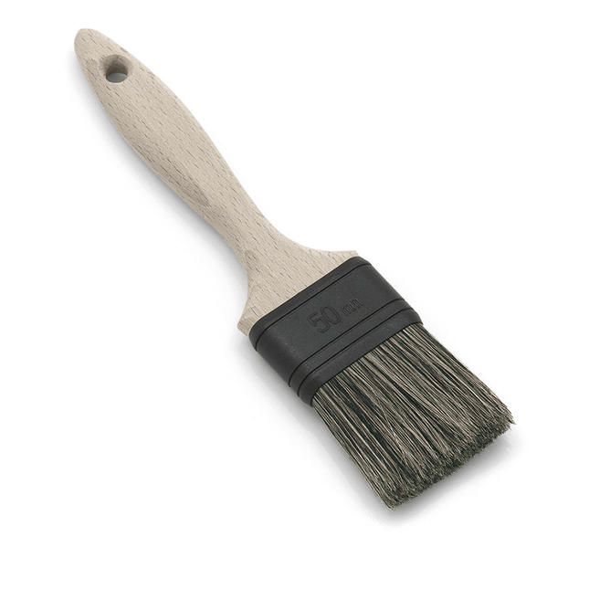Nölle Profi Brush Beizpinsel hochwertige reine graue Chinaborste Zwinge Kunststoff