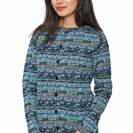 Apu Kuntur - Alpaka Strickjacke TAMIA – Jacquard-Cardigan aus 100% Baby Alpaka