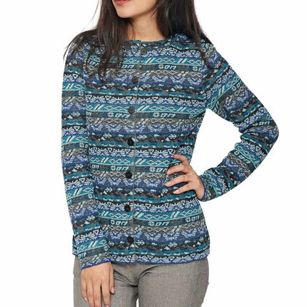Apu Kuntur - Alpaka Strickjacke TAMIA – Jacquard-Cardigan aus 100% Baby Alpaka