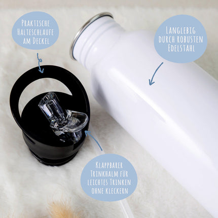 Bedruckte Trinkflasche aus Edelstahl - Bärenfreunde