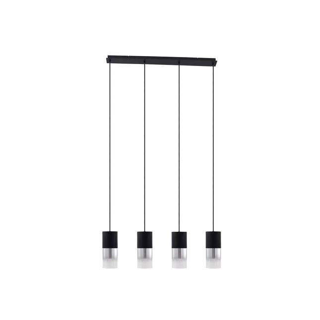 B-Ware Lindby Hängeleuchte Svante Hängelampe Deckenleuchte Lampe 4 Flg Schwarz Glas 85