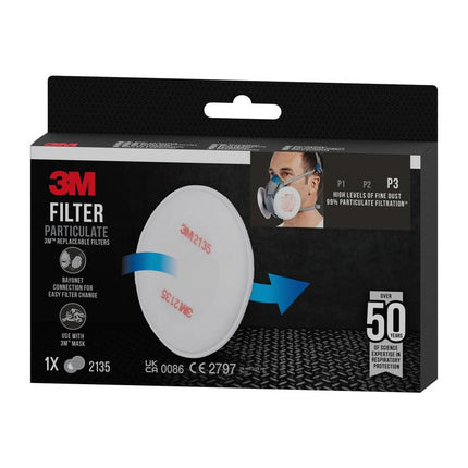 3M™ Partikelfilter 2135, P3, 1 Paar/Packung | Packung (1 Stück)