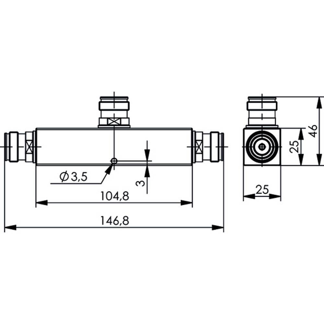 B-Ware Telegärtner J01447 A0025 J01447 A0025 N Power Splitter