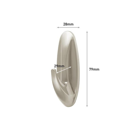 Command™ Medium Designer-Haken in Metall-Look, 17081BN | Packung (1 Stück)