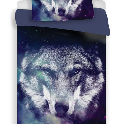 Wolf Bettwäsche - 140x200 cm Kissen und Decke