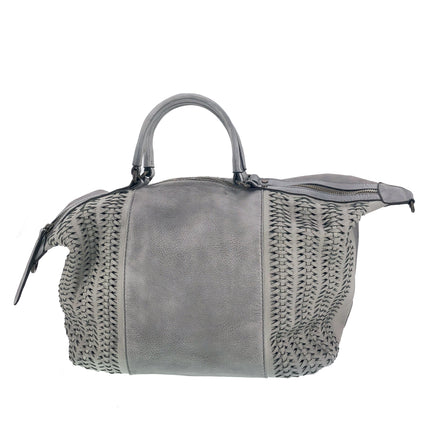 Vintage Tasche mit seitlichem Flechteinsatz