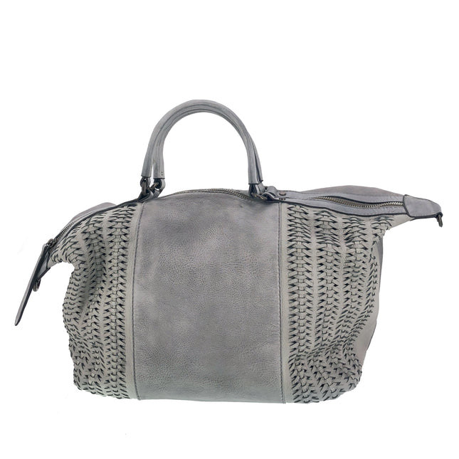 Vintage Tasche mit seitlichem Flechteinsatz