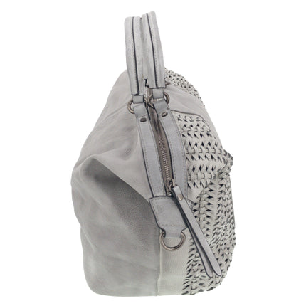 Vintage Tasche mit seitlichem Flechteinsatz