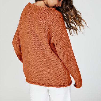 Comfy Jumper Top In Orange