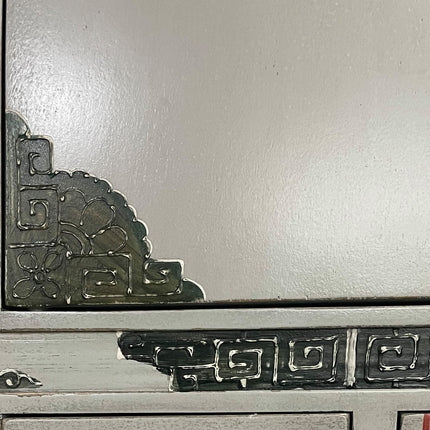 Vintage Asia Handbemalter asiatischer Schrank Kommode - Art. 2023-1