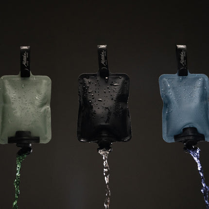Matador FlatPak Toiletry Bottle 3-Pack (blue, charcoal, green)