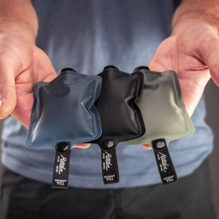 Matador FlatPak Toiletry Bottle 3-Pack (blue, charcoal, green)