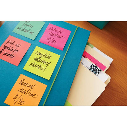 Post-it® Notes, Poptimistic Collection, 38 mm x 51 mm, 100 Blatt/Block, 12 Blöcke/Packung, Kartonverpackung, 100% PEFC, SGSCH-PEFC-COC-110078 | Packung (1 Stück)
