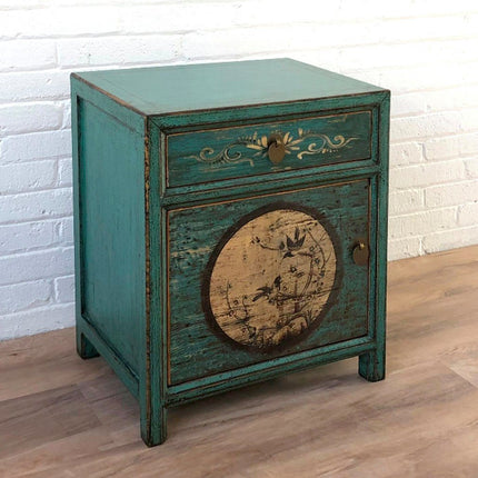 Vintage Asia Chinesisches Nachtkästchen Nachttisch "Aurora" - Art. 35191-10