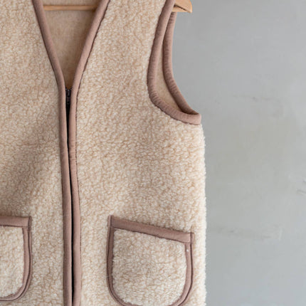 Schafswollweste - Bodywarmer - Taru Camel -
