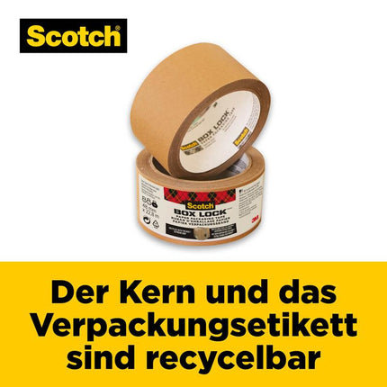 Scotch® Box Lock™ Papier-Verpackungsband, 48 mm x 22,8 m, 1 Rolle/Packung | Packung (1 Rolle)