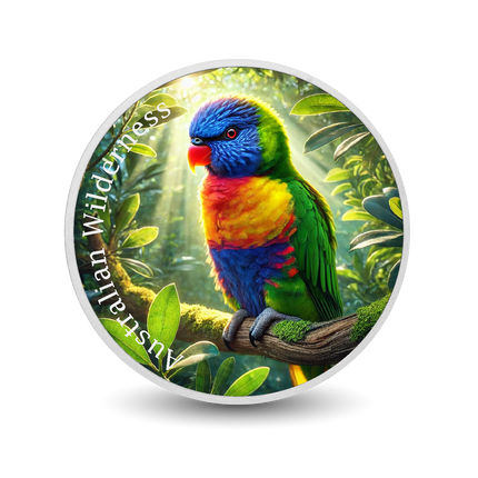 2026 Australia 1oz 9999 Silver Australian Wilderness Rainbow Lorikeet Colourized