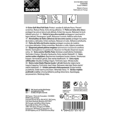 Scotch® Extra weiche Filzpads, selbsthaftend, beige