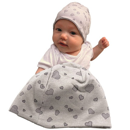 Baby Mütze Herzen