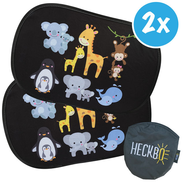 Auto Sonnenblende Baby Tiere mit Mama