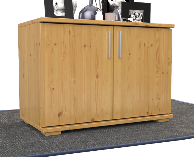 Nobis Kommode Sideboard | 2 Türig | 57cm hoch | 100% Bio Kiefer Massivholz