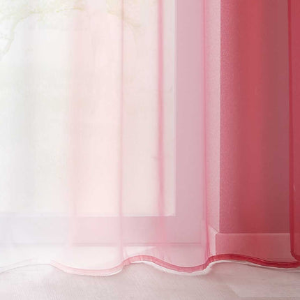 2er Pack Gardinen Vertikal Farbverlauf Druck Transparent »Modena« mit Ösen und Raffhalter, Vorhang, Dekoschal 10000183