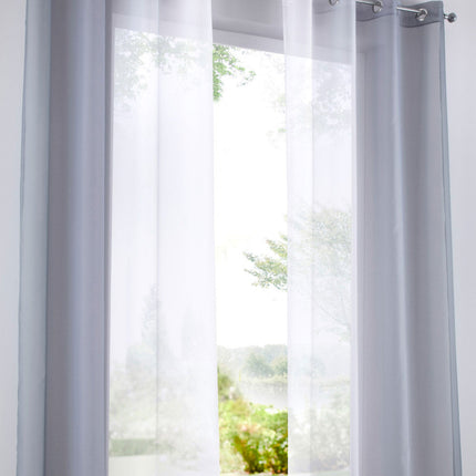 2er Pack Gardinen Vertikal Farbverlauf Druck Transparent »Modena« mit Ösen und Raffhalter, Vorhang, Dekoschal 10000183