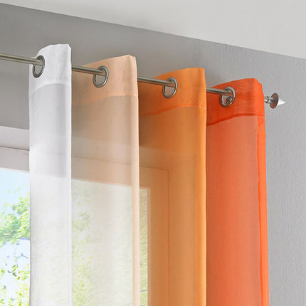 2er Pack Gardinen Vertikal Farbverlauf Druck Transparent »Modena« mit Ösen und Raffhalter, Vorhang, Dekoschal 10000183