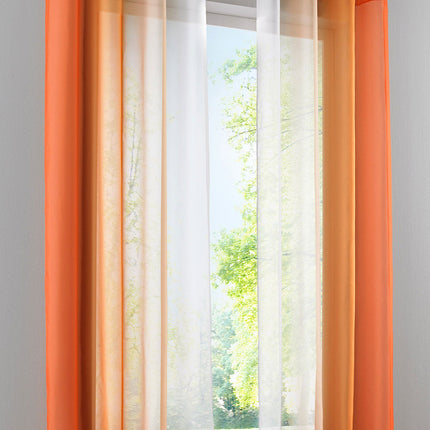 2er Pack Gardinen Vertikal Farbverlauf Druck Transparent »Modena« mit Ösen und Raffhalter, Vorhang, Dekoschal 10000183