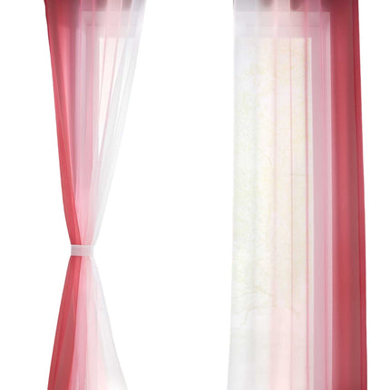 2er Pack Gardinen Vertikal Farbverlauf Druck Transparent »Modena« mit Ösen und Raffhalter, Vorhang, Dekoschal 10000183