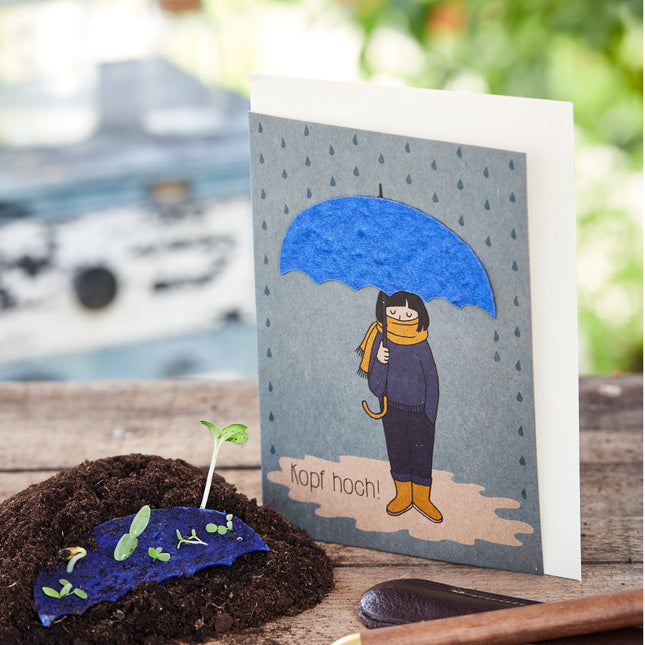 Grußkarte "Kopf hoch"