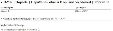 ProFuel Vitamin C gepuffert 365 Kapseln